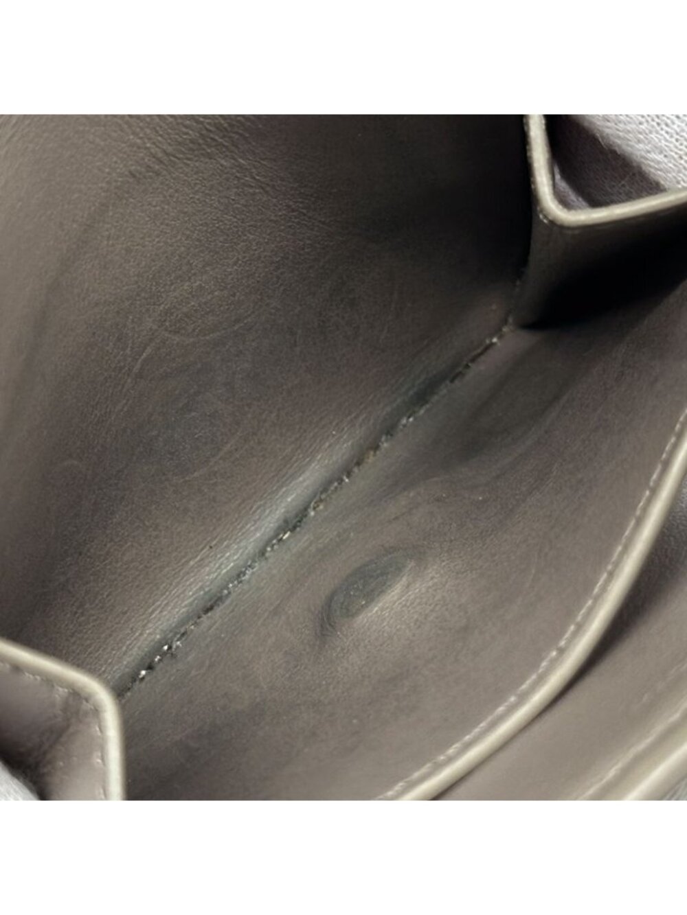 Celine Wallet Trifold Leather Small Gray Mini Compact - Picture 11 of 15